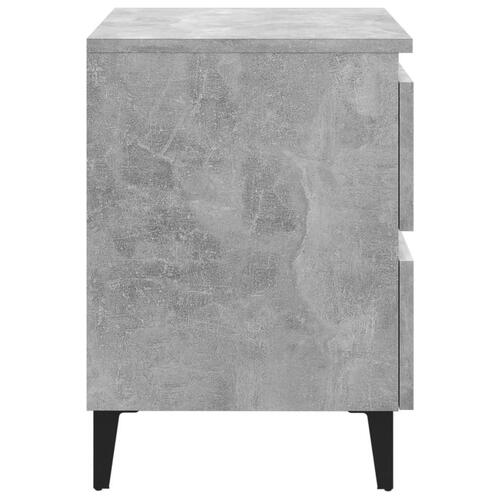 Sengeskab 2 stk. 40x35x50 cm konstrueret træ betongrå