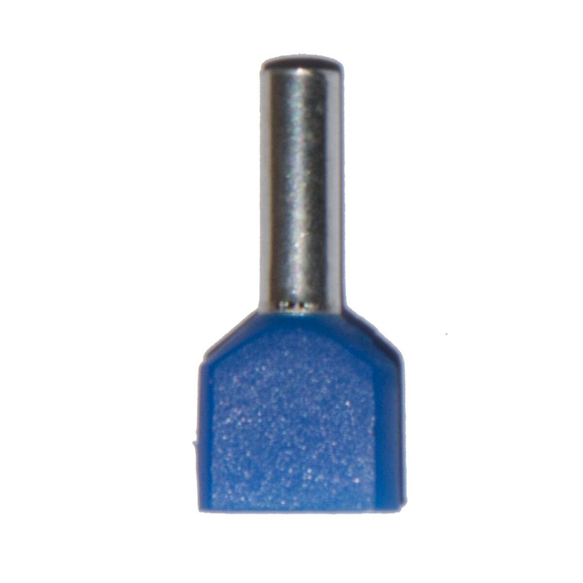 EDM Product Isoleret spids, dobbelt - 2,5 mm, blå (100 stk.)