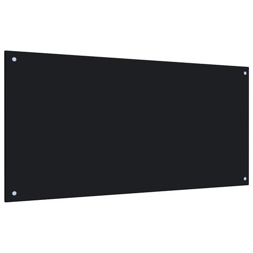 Stænkplade til køkkenet 120 x 60 hærdet glas sort