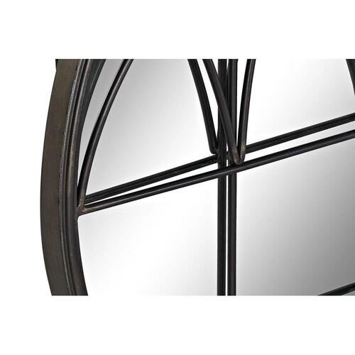 Vægspejl Sort Metal (76 x 4 x 76 cm)