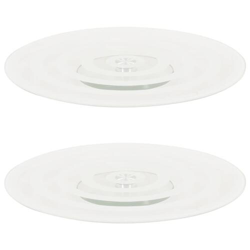 Roterende serveringstallerkener 2 stk. 30 cm hærdet glas