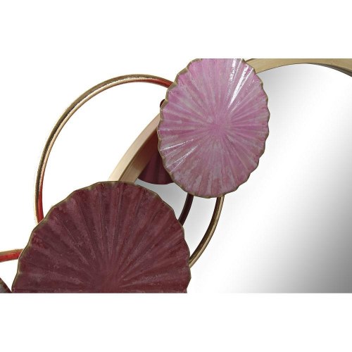 Vægspejl - hvid/pink/gylden, moderne cirkler 116 × 8 × 71 cm