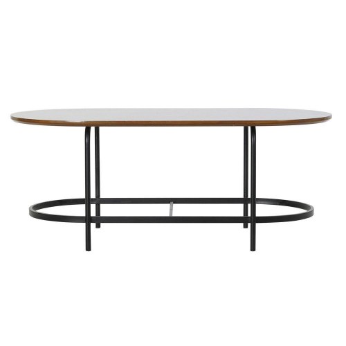 Spisebord i træ, krystal og jern - 99,5 × 50 × 40 cm, sort/oval