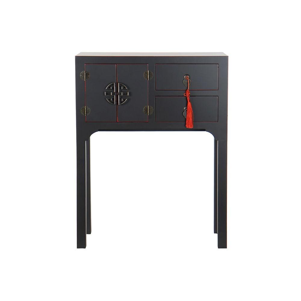 Konsol Sort Multifarvet Træ Gran Træ MDF 63 x 26 x 83 cm