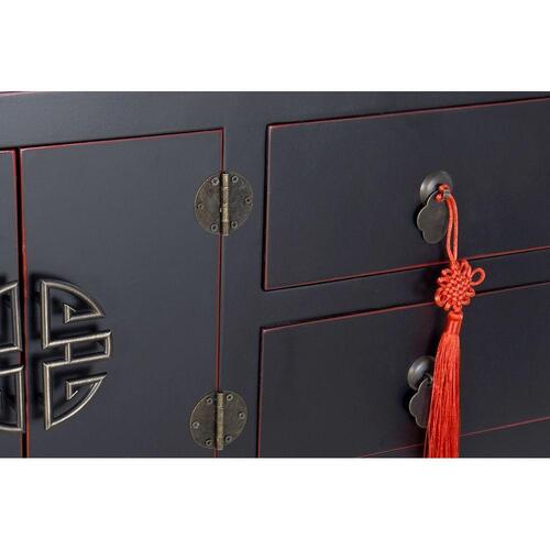 Konsol Sort Multifarvet Træ Gran Træ MDF 63 x 26 x 83 cm