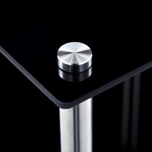 Reol 4 hylder 40x40x100 cm hærdet glas sort