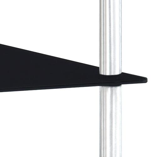Reol 4 hylder 40x40x100 cm hærdet glas sort