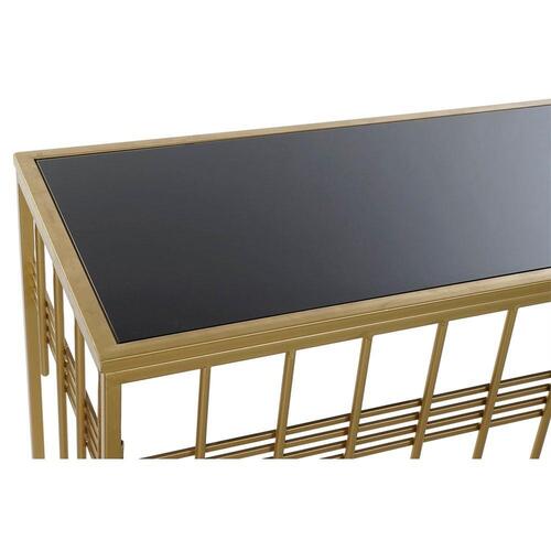 Konsol Krystal Sort Gylden Metal 120 x 40 x 81 cm