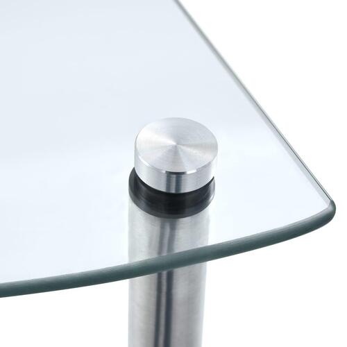 Reol 5 hylder 30x30x130 hærdet glas transparent
