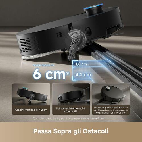 Dreame robotstøvsuger - 6400 mAh, sort, Wi‑Fi