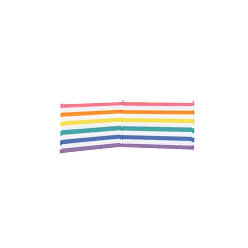 Paravento 3 Stænger Stål Polyester Farver Striber 240X80 cm Strand, Pool, Have, Camping (OUTLET A)