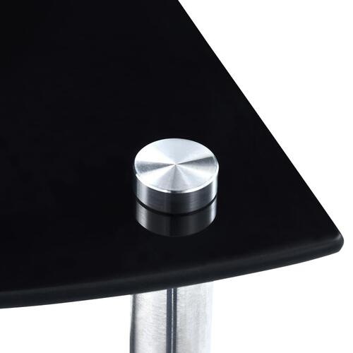 Reol 5 hylder 30x30x130 cm hærdet glas sort