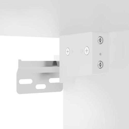 Væghængt badeværelsesskab 100x25x30 cm konstrueret træ hvid (OUTLET A+)