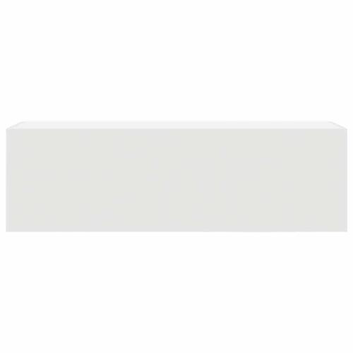 Væghængt badeværelsesskab 100x25x30 cm konstrueret træ hvid (OUTLET C)