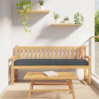 Bænkepude Antracit Polyester 200x40x8cm Pude til palle