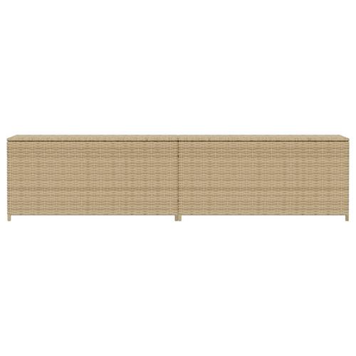 Opbevaringsboks til haven 469 l polyrattan beige (OUTLET A)