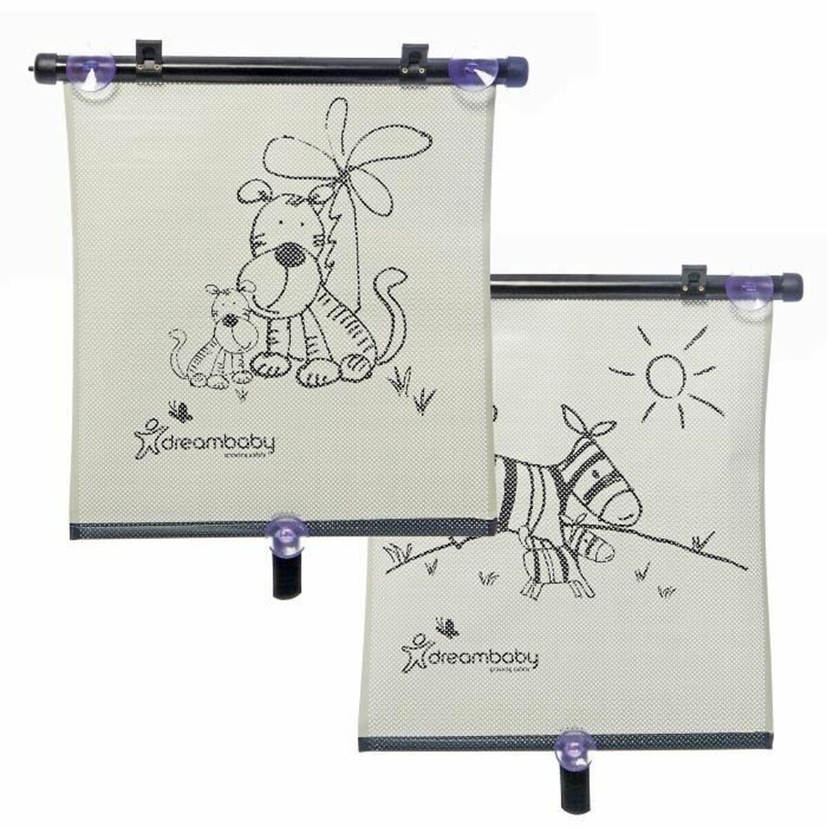 Dreambaby rullegardiner til bil - Hvid, 2 stk.