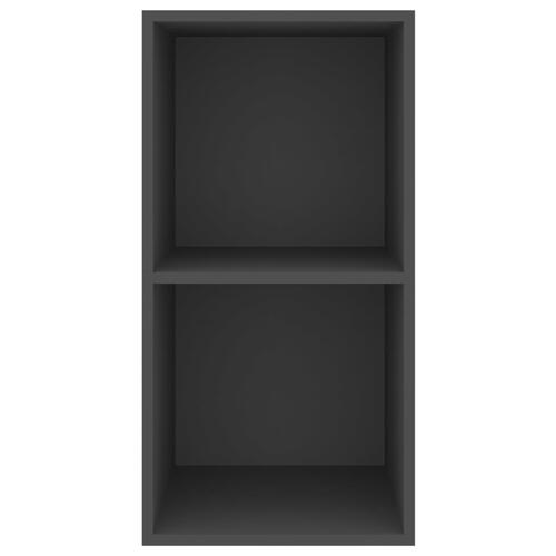 Væghængt tv-bord 37x37x72 cm konstrueret træ grå