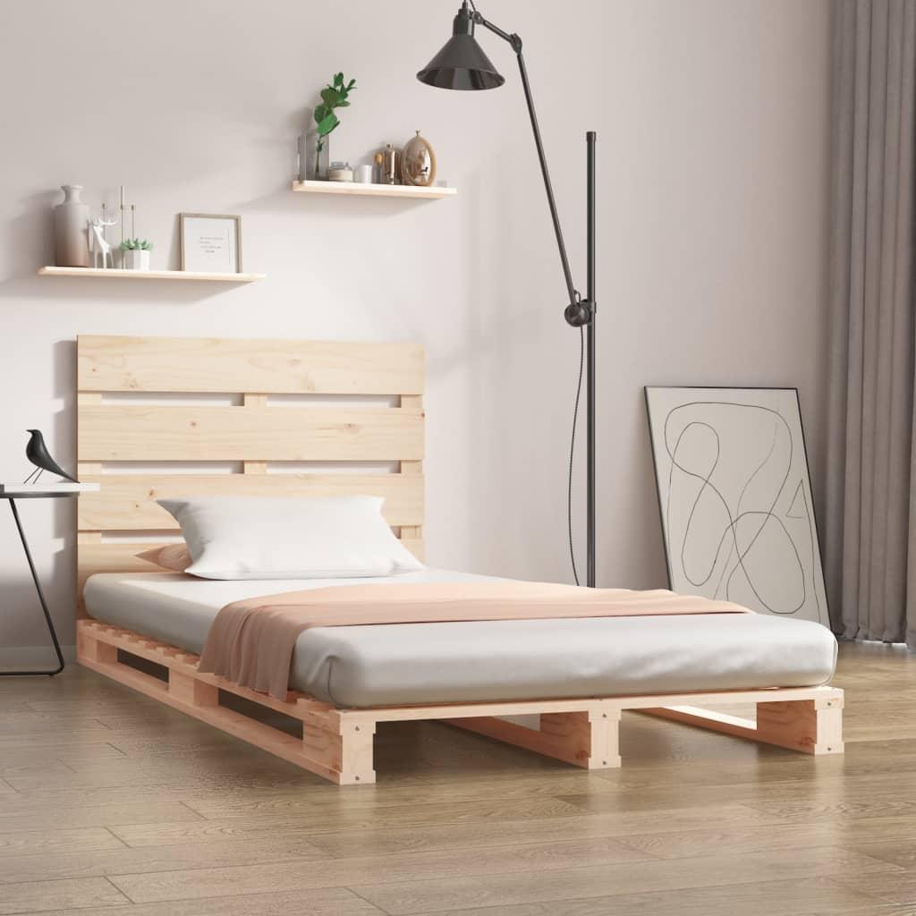 Sengeramme uden madras 75x190 cm massivt fyrretræ