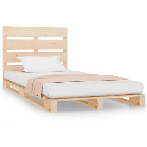 Sengeramme uden madras 75x190 cm massivt fyrretræ