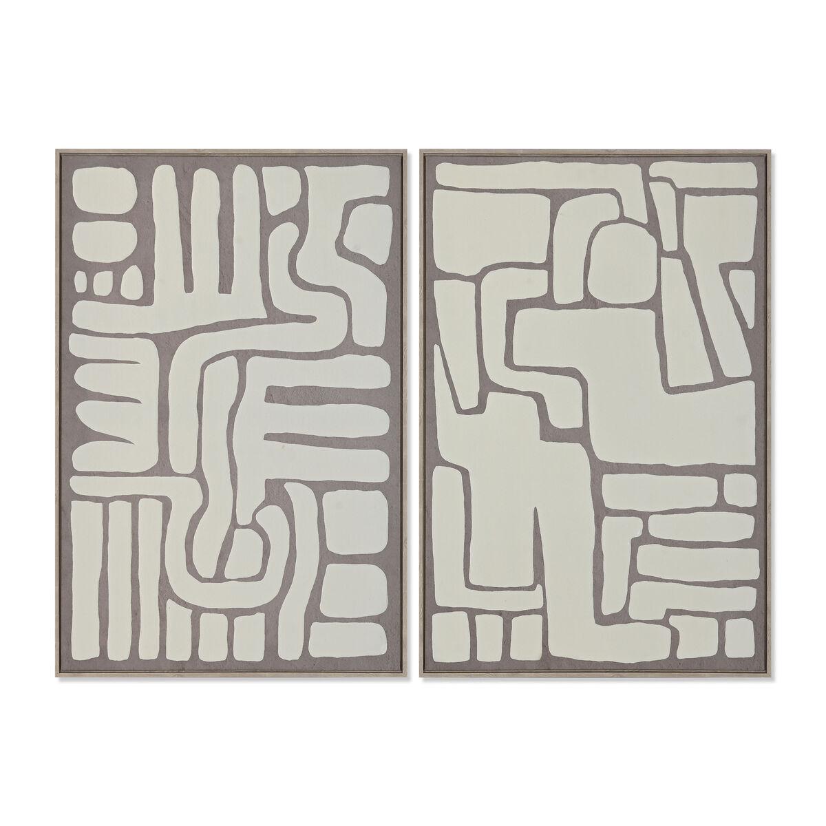 Abstrakt lærredsbillede 60 × 90 cm - polystyrenramme