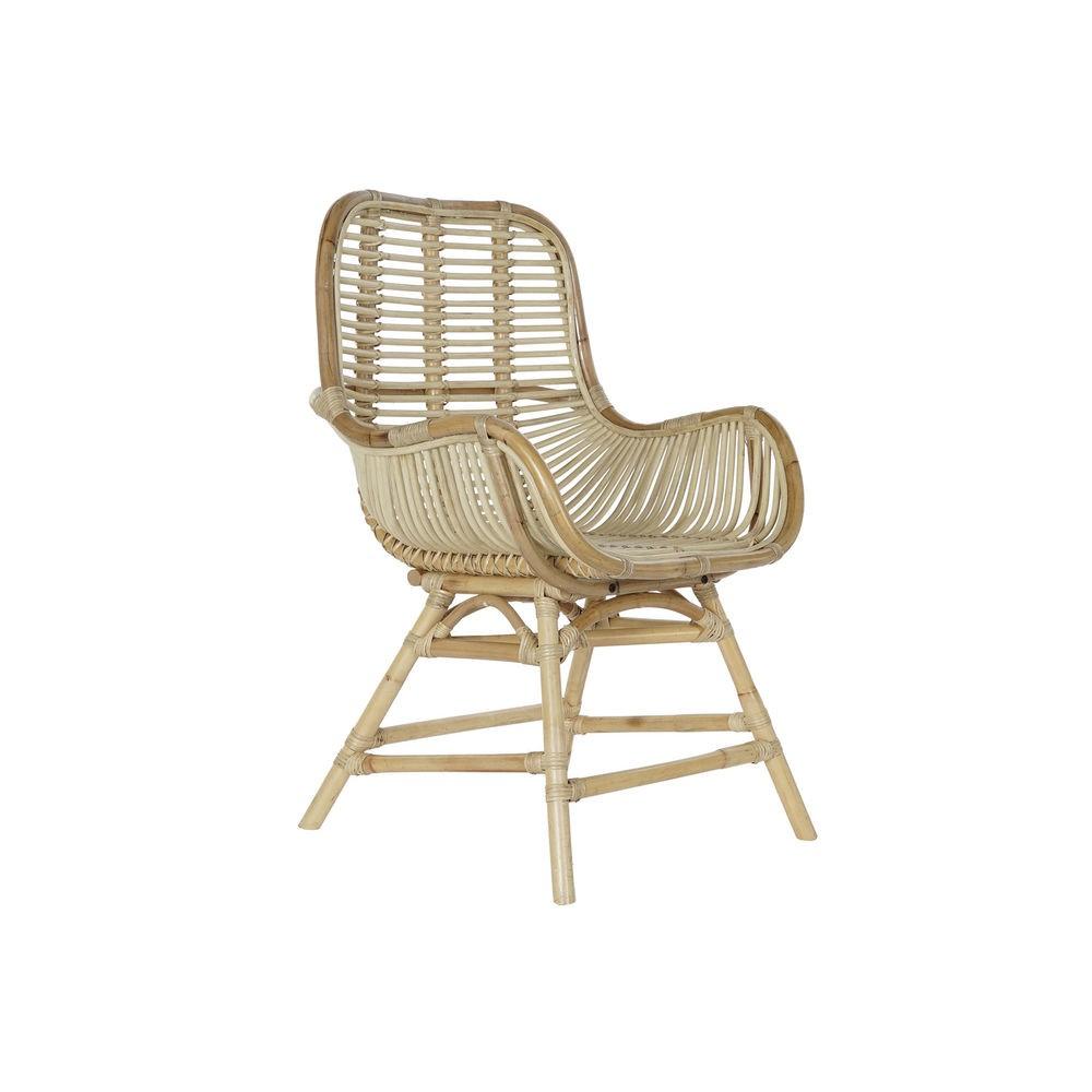 Havestol i spanskrør, natur/multifarvet - Bali, H 92 cm