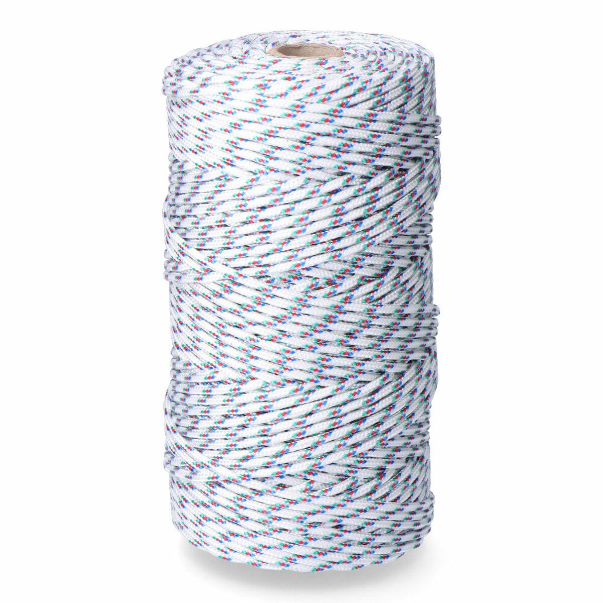 Snørebånd, ledning EDM 87916 Tricolour polypropylen 5 mm x 200 m Fletning