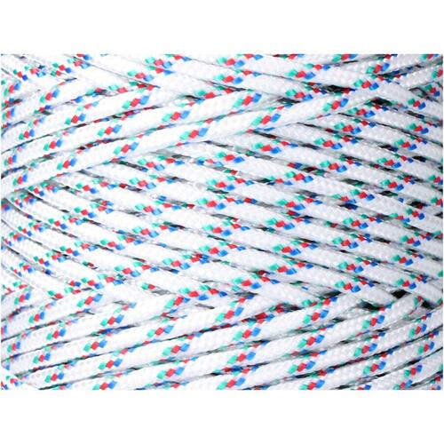 Snørebånd, ledning EDM 87916 Tricolour polypropylen 5 mm x 200 m Fletning