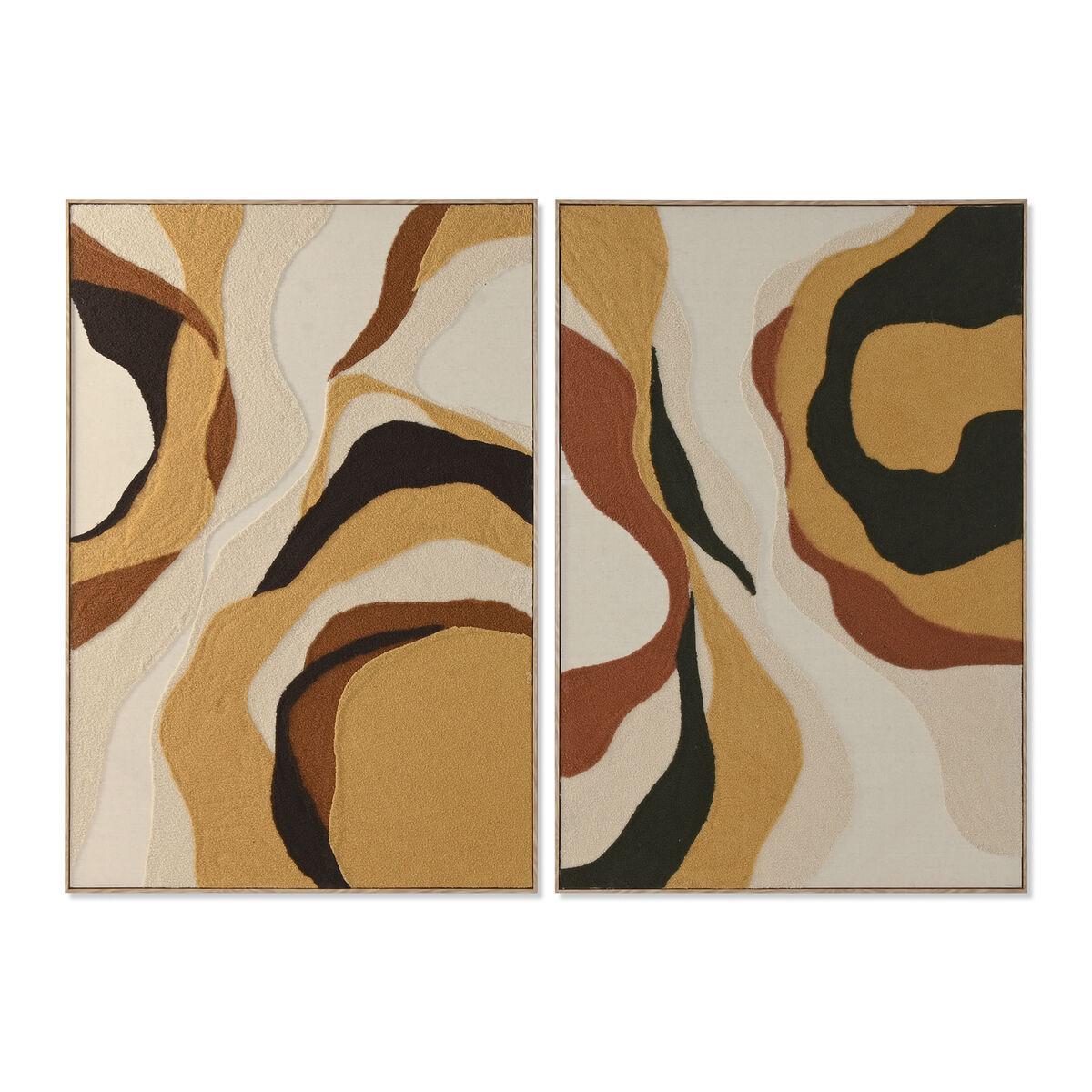 Vægkunst på lærred, moderne 3D-design, 102 × 4,5 × 152 cm