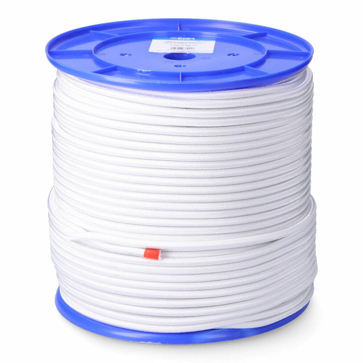 EDM Product elastisk tov, hvid polyester/latex, 10 mm × 100 m