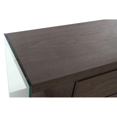 Skænk - brun/transparent, valnød look, træ/MDF, 160 × 45 × 80 cm