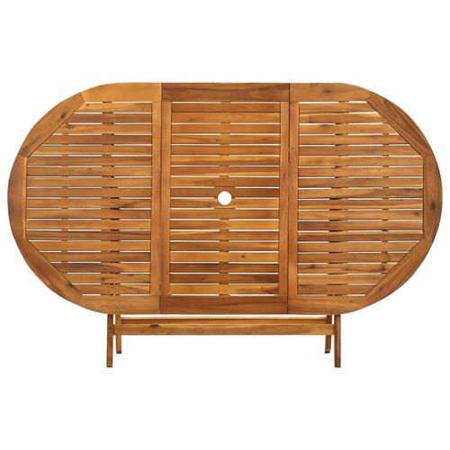 Foldbart havebord 160x85x75 cm massivt akacietræ