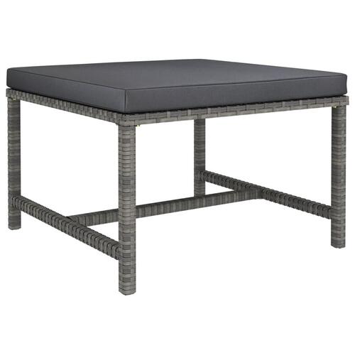 Sofasæt 5 dele med hynder polyrattan grå