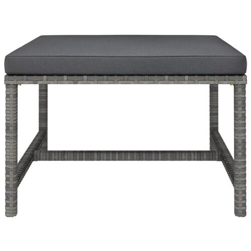 Sofasæt 5 dele med hynder polyrattan grå
