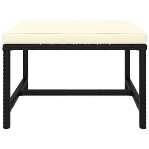 Sofasæt til haven 4 dele med hynder polyrattan sort