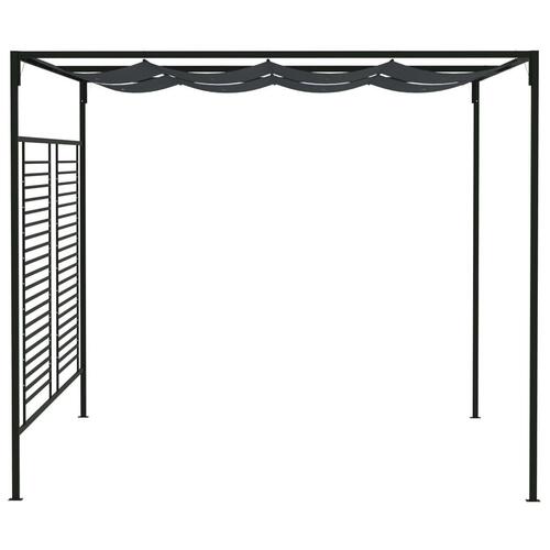 Havepavillon med udtrækkeligt tag 4x3x2,3 m 180 g/m² antracit