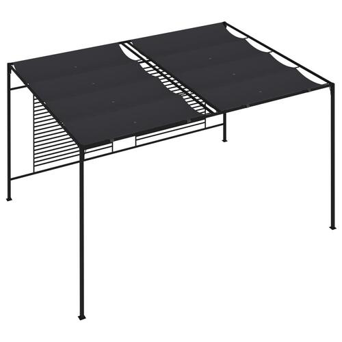 Havepavillon med udtrækkeligt tag 4x3x2,3 m 180 g/m² antracit