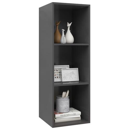 Væghængt tv-skab 37x37x107 cm konstrueret træ grå