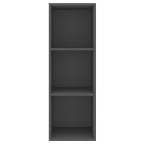 Væghængt tv-skab 37x37x107 cm konstrueret træ grå