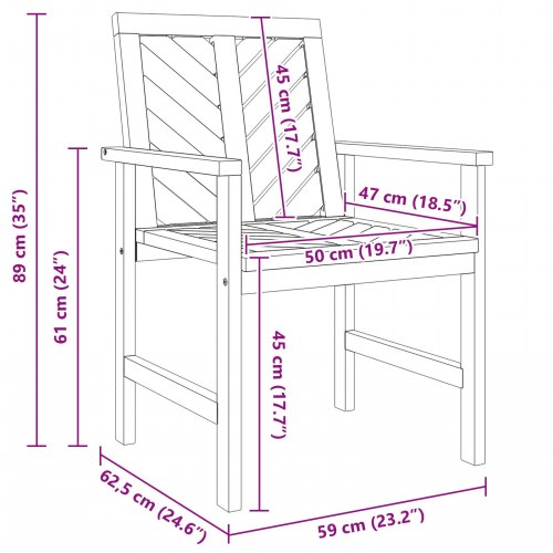 Have Spisebordssæt 6 stk Brun 150 x 90 x 74 cm