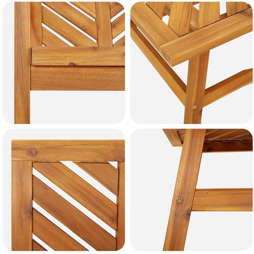 3 Stykke Have Lounge Sæt Solid Træ Akacietræ