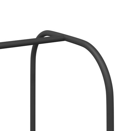 Tøjstativ med hylder sort egetræ 100x44x160 cm