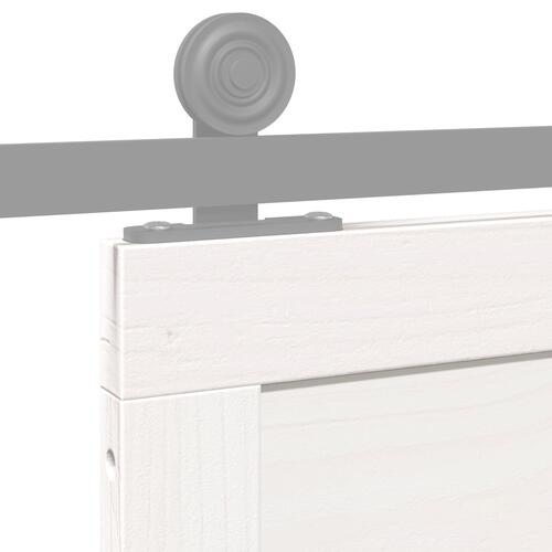Lade Dør Hvid 80x208 cm Solid Træ Fyrretræ