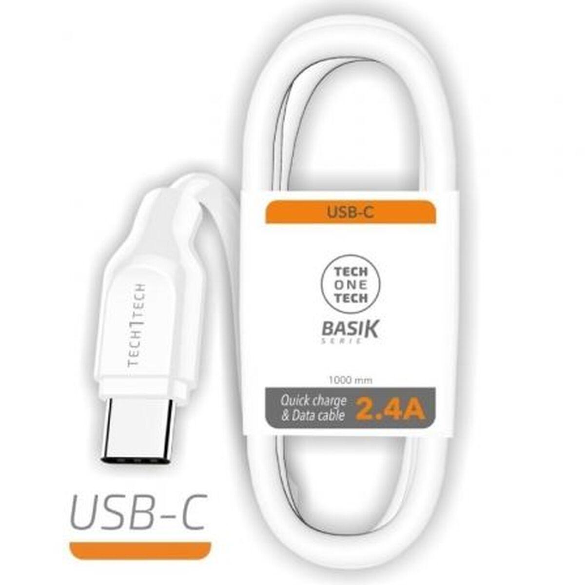 Tech One Tech USB‑C lyskabel - 1 m, hvid