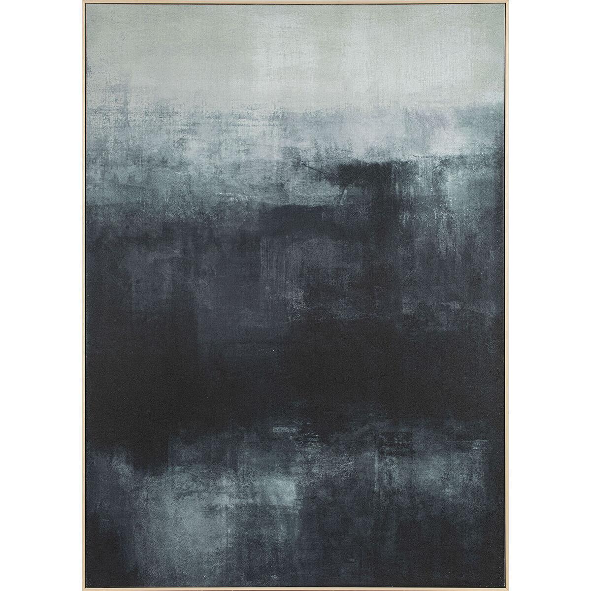 Abstrakt lærredsmaleri - fyrretræsramme, turkisblå, 130 × 180 cm