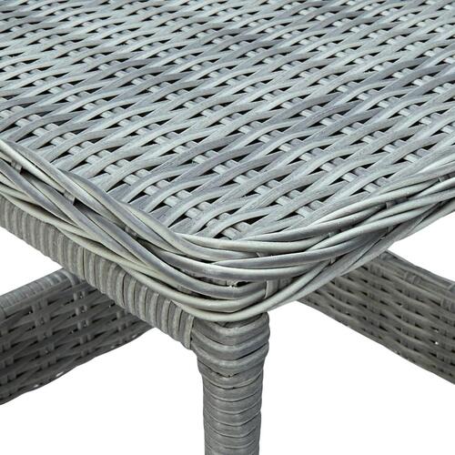 Havebord 45x45x46,5 cm polyrattan lysegrå