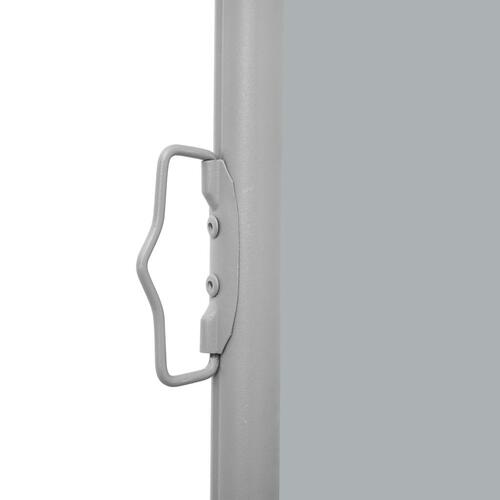 Sammenrullelig sidemarkise til terrassen 140x600 cm grå