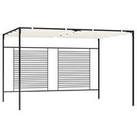 Havepavillon med udtrækkeligt tag 3x4x2,3 m 180 g/m² creme