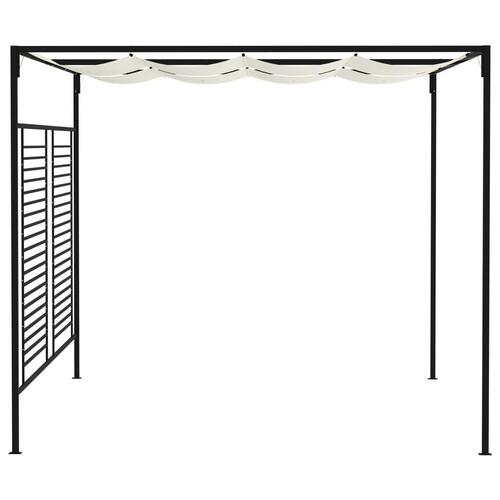 Havepavillon med udtrækkeligt tag 3x4x2,3 m 180 g/m² creme