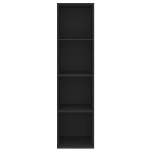 Væghængt tv-skab 37x37x142,5 cm konstrueret træ sort